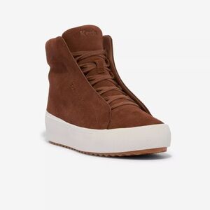 Keds Women's REMI mid zip Suede/CHSTNT Brown Sneakers size :5M
